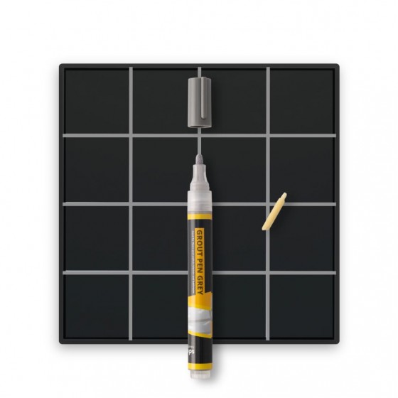 Grey Grout Pen for Tile & Grout Repair - Waterproof Paint Marker 3mm