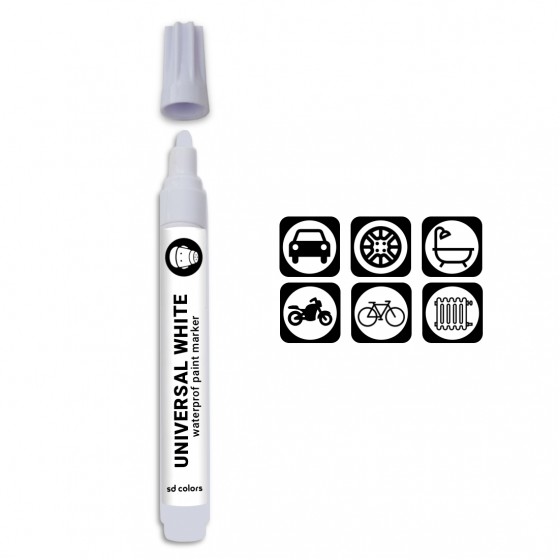 Universal White Paint Marker for Small Repairs - Waterproof Touch Up Marker