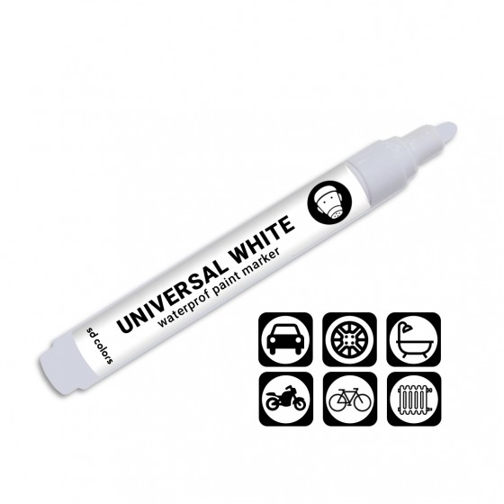 Universal White Paint Marker for Small Repairs - Waterproof Touch Up Marker