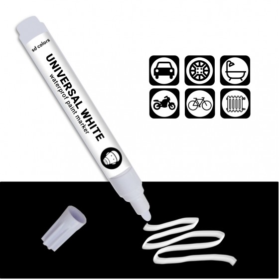 Universal White Paint Marker for Small Repairs - Waterproof Touch Up Marker
