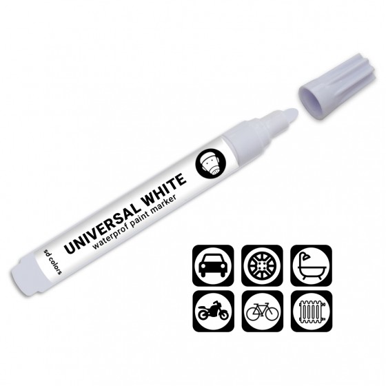 Universal White Paint Marker for Small Repairs - Waterproof Touch Up Marker