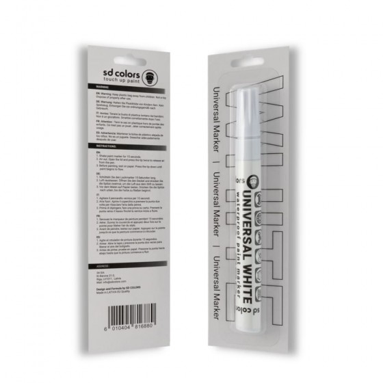 Universal White Paint Marker for Small Repairs - Waterproof Touch Up Marker
