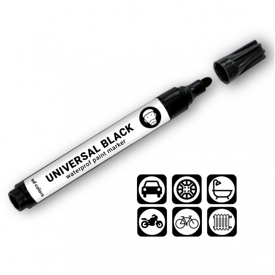 Universal Black Paint Marker for Small Repairs and Touch-Ups
