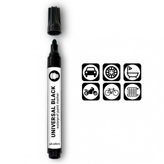 Universal Black Paint Marker for Small Repairs and Touch-Ups