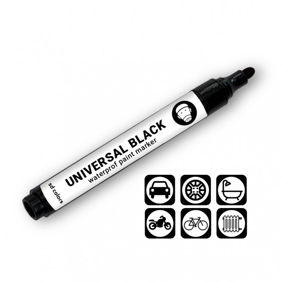 Universal Black Paint Marker for Small Repairs and Touch-Ups