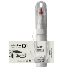 Universal Touch Up Paint Pen Mat White 20ml - Scratch & Stone Chip Repair for Car, Motorcycle, Bicycle & Alloy Wheels