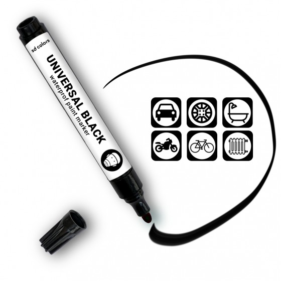 Universal Black Paint Marker for Small Repairs and Touch-Ups