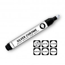 Silver Chrome Paint Marker - High Gloss Mirror Effect for Metal, Glass & Plastic (3mm Tip)