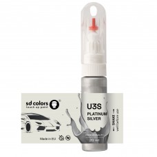Touch Up Paint 20ml PLATINUM SILVER U3S for HYUNDAI Scratch and Chip Repair Brush