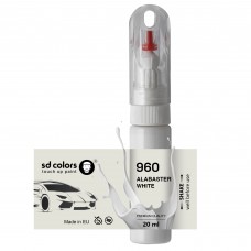 Touch Up Paint 20ml ALABASTER WHITE 960 for MERCEDES Scratch and Chip Repair Brush